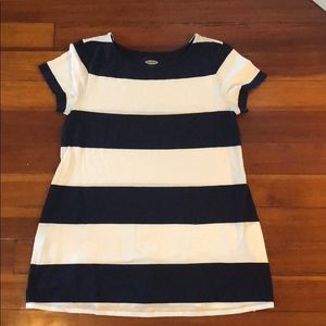 Old Navy Maternity Navy White Striped shirt